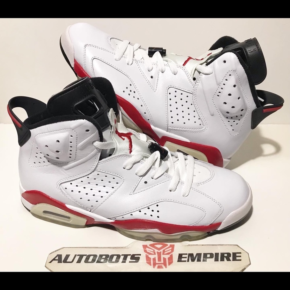 NEW DS 2010 NIKE AIR JORDAN 6 VI White Varsity Red Sz 10 Supreme I IV V VIII XI - Picture 2 of 13